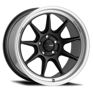 Konig Countergram 15x7.5 4x100 ET35 Matte Black / Matte Machined Lip