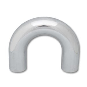 Vibrant 4in O.D. Universal Aluminum Tubing (180 degree Bend) - Polished