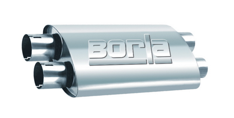 Borla 2.25in Dual In/Out 19in x 9.5in x 4in Turbo XL Muffler - Image 2