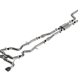 Borla 16-24 Infinity Q50 (Auto V6) ATAK Cat Back - 4.5in Black Chrome Tip