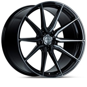Vossen HF-3 22x9 / 5x120 / ET30 / Flat Face / 72.56 - Double Tinted - Gloss Black Wheel