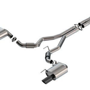 Borla 2024 Ford Mustang GT 5.0L V8 w/o Active Exhaust S-Type Cat-Back Exhaust System - Black Chrome