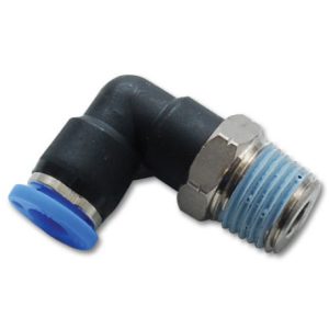 Vibrant Male Elbow Pneumatic Vacuum Fitting For 3/8in OD Tubing (3/8in NPT Thread)