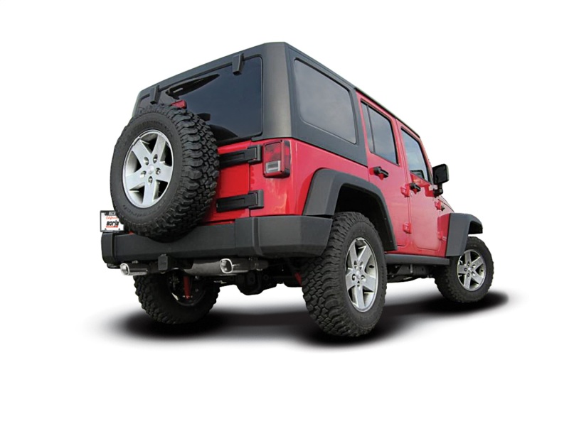 Borla 12-16 Jeep Wrangler 3.6L AT/MT 4WD Single Split Rr Exit Touring Exhaust (rear section only) - Image 5