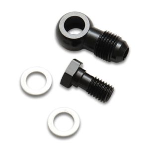 Vibrant -4AN Male Banjo Fitting 12mm x 1.25 Metric Aluminum + 2 Washers