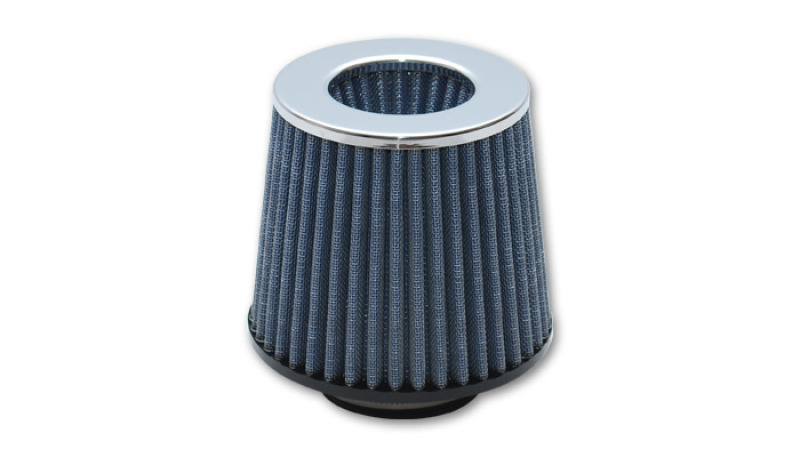 Vibrant Open Funnel Perf Air Filter (5in Cone O.D. x 5in Tall x 2.5in inlet I.D.) Chrome Filter Cap - Image 2