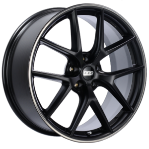 BBS CI-R 19x9 5x112 ET42 Satin Black Polished Rim Protector Wheel -82mm PFS/Clip Required