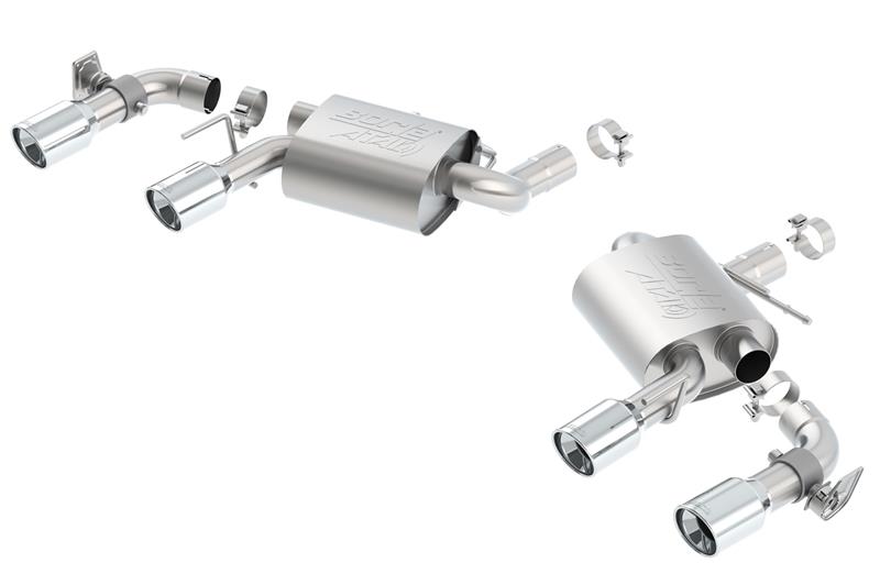 Borla 16 Chevy Camaro SS 6.2L w/ Dual NPP Atak Quad RD RL Tips Dual Exit Rear Section Exhaust - Image 9