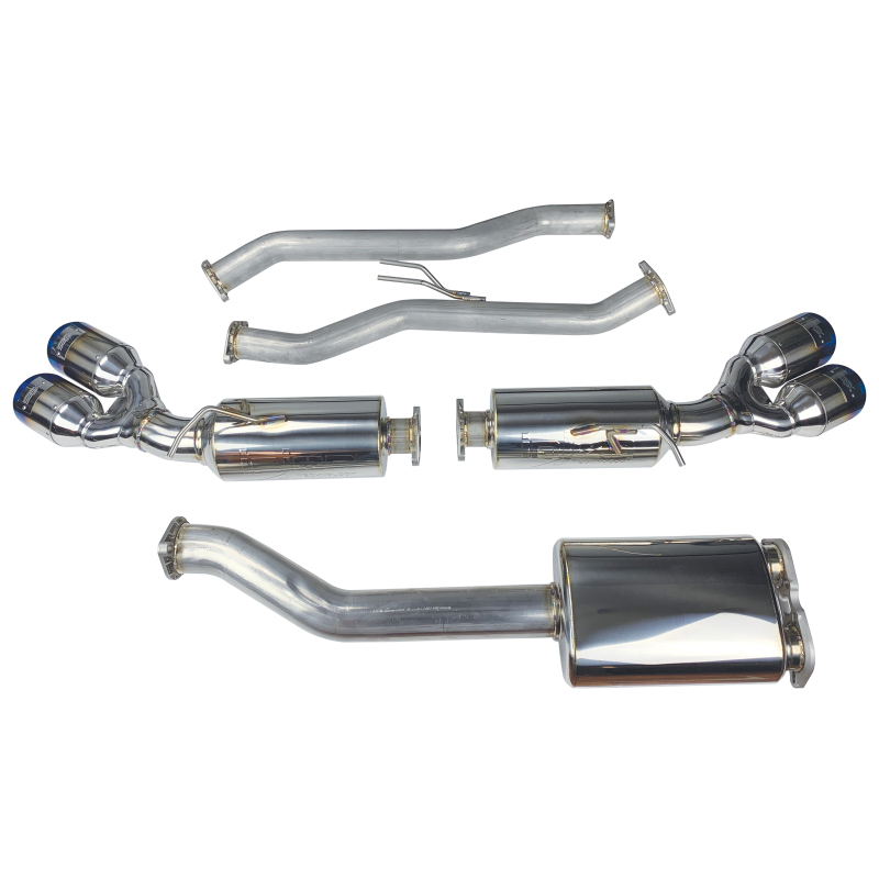 Injen 10-13 Hyundai Genesis Coupe 2.0L(t) 4cyl SS Exhaust w/ 76mm Y-Pipe Resonator/Molded SS Flanges - Image 2