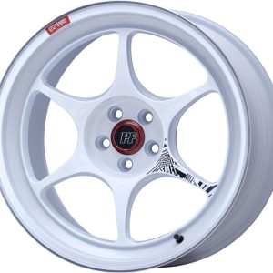 Enkei PF06 18x9.5 5x114.3 27mm Offset 75mm Bore White Machined Wheel