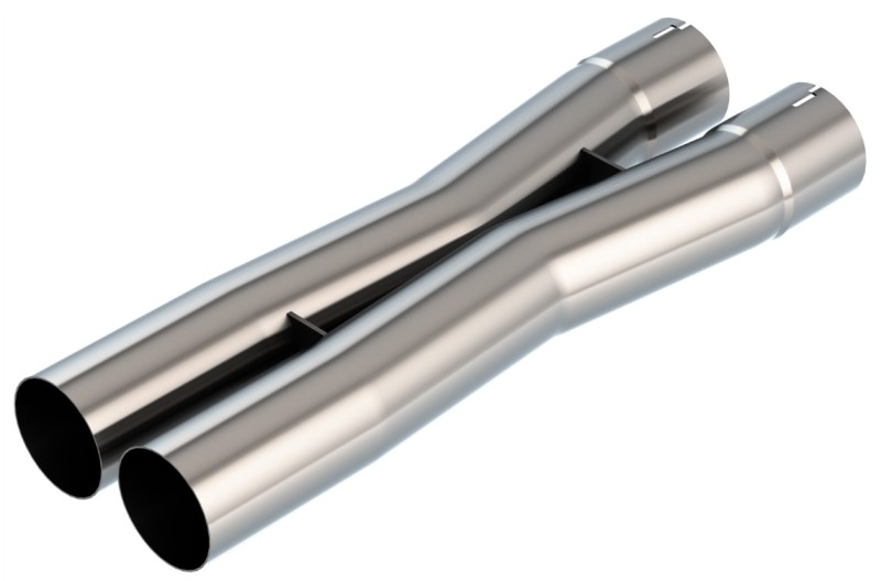 Borla 3.0in Universal X-Pipe 4.43in Inlet Centerline 3.51in Outlet Centerline 21.06in OAL - Image 2