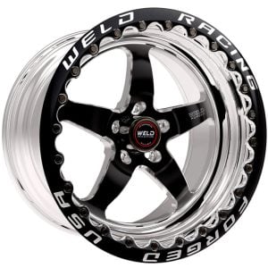 Weld S71 17x10 / 5x120mm BP / 7.2in. BS Black Wheel (High Pad) - Black Single Beadlock MT