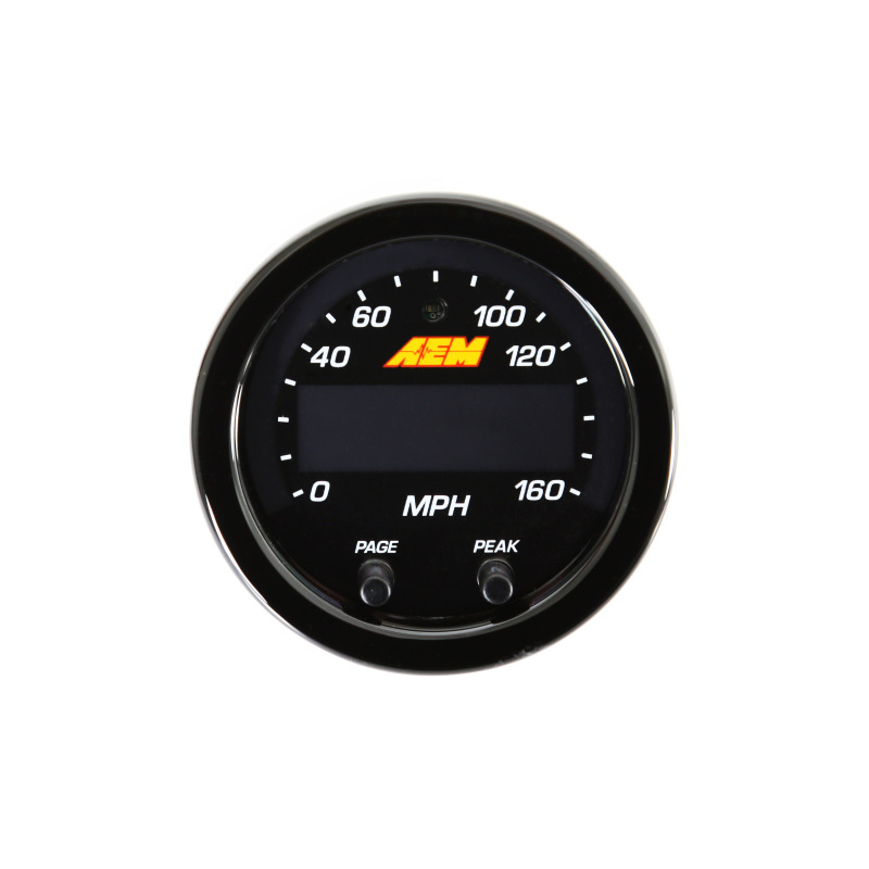 AEM X-Series 0-160 MPH Black Bezel w/ Black Face GPS Speedometer Gauge - Image 9