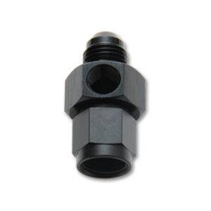 Vibrant -6AN Male to -6AN Female Union Adapter Fitting w/ 1/8in NPT Port