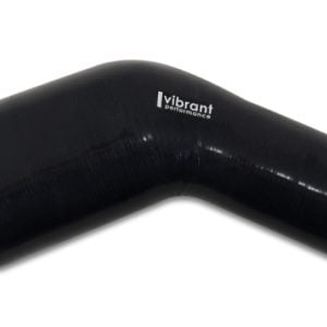 Vibrant 1.75in ID x 2in ID Gloss Black Silicone 45 Degree Transition Elbow