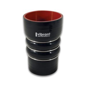 Vibrant Silicone Coupling 4 Ply Aramid CAC Hose 3in x 3.5in Inlet/Outlet - Black