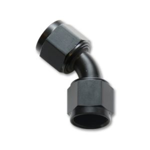 Vibrant -20AN X -20AN Female Flare Swivel 45 Deg Fitting (AN To AN) -Anodized Black Only