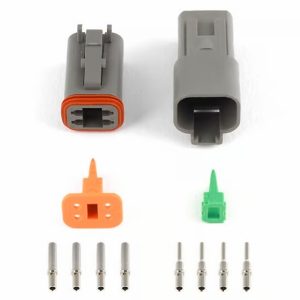 Haltech Matching Set of Deutsch DT-4 Connectors 13 Amp Plug & Pins Only