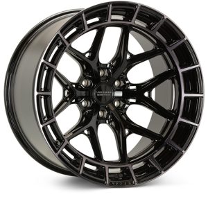 Vossen HFX-1 22x9.5 / 6x139.7 BP / ET20 / 106.1 CB / Deep - Tinted Gloss Black Wheel