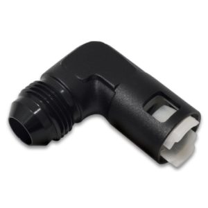 Vibrant 90 Degree Aluminum AN to Female Quick Connect -8AN - 0.375in Hose Size