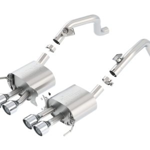 Borla 14-15 Chevy Corvette C7 w/o AFM w/o NPP Atak Rear Section Exhaust Quad Rd RL Tips