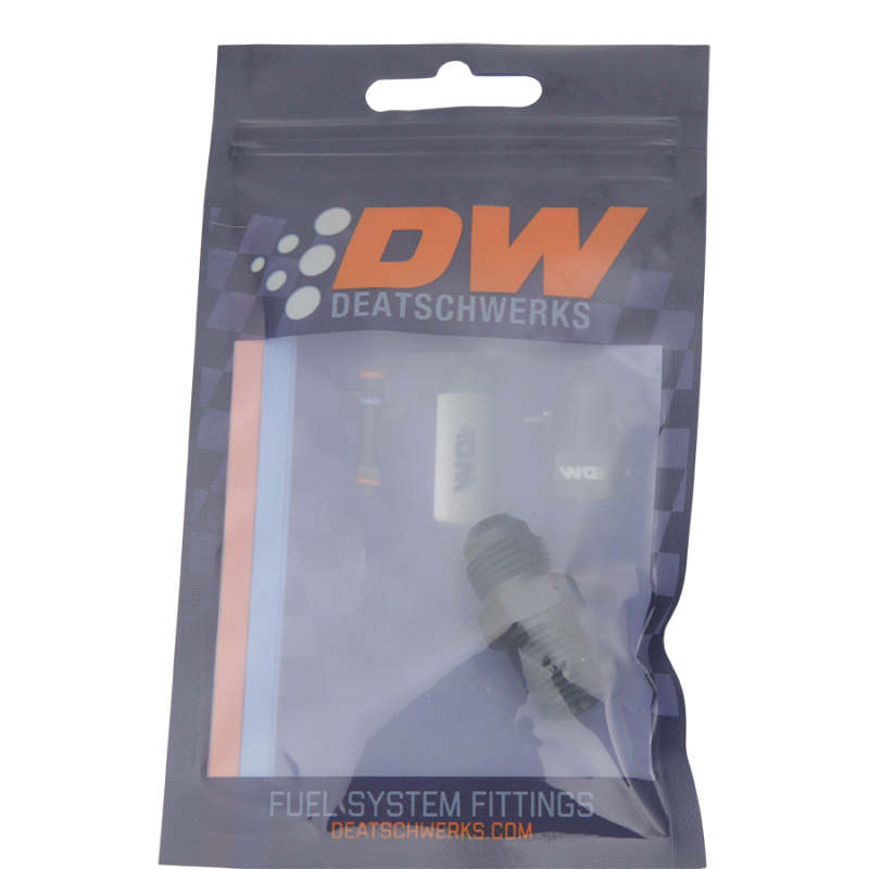 DeatschWerks 6AN Male Flare to 1/4in Male NPT Adapter - Anodized Matte Black - Image 3