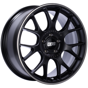 BBS CH-R 18x8.5 5x112 ET38 Satin Black Polished Rim Protector Wheel -82mm PFS/Clip Required