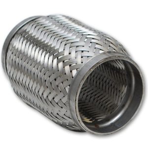 Vibrant SS Flex Coupling with Inner Braid Liner 3in inlet/outlet x 4in long