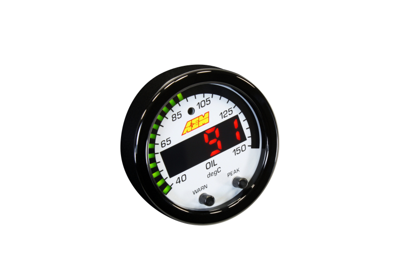 AEM X-Series Temperature 100-300F Gauge Kit (ONLY Black Bezel and Water Temp. Faceplate) - Image 4