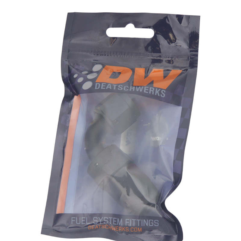 DeatschWerks 6AN Female Swivel 90-Degree Hose End CPE - Anodized Matte Black - Image 3