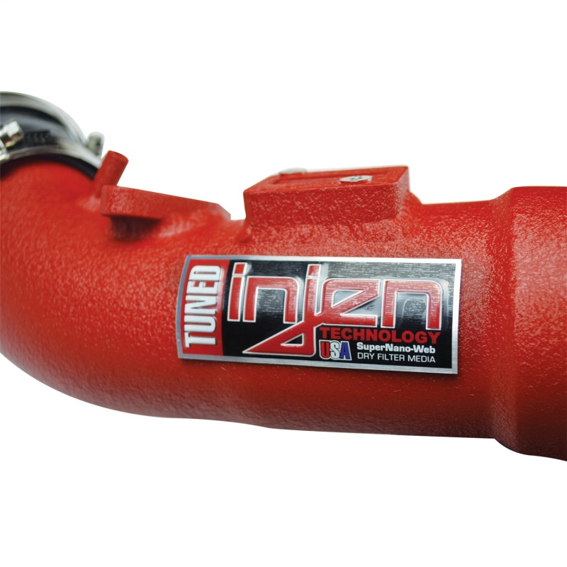 Injen 17-19 Honda Civic Type R 2.0T Wrinkle Red Short Ram Air Intake - Image 5