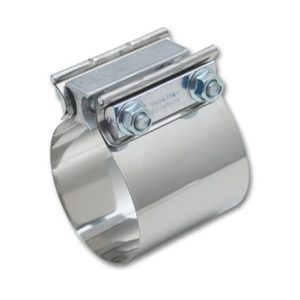 Vibrant Easy Seal SS Exh Sleeve Butt Joint Clamp for 3in O.D. Tubing also 3in Nominal Oval Tubing