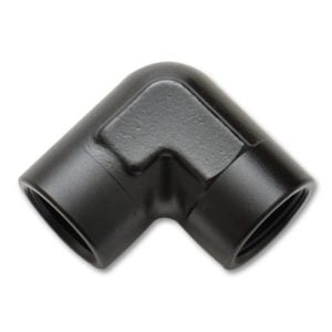 Vibrant 1/4in NPT 90 Degree Female Pipe Coupler Fitting