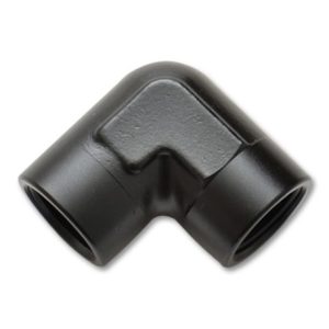 Vibrant 1/8in NPT 90 Degree Female Pipe Coupler Fitting