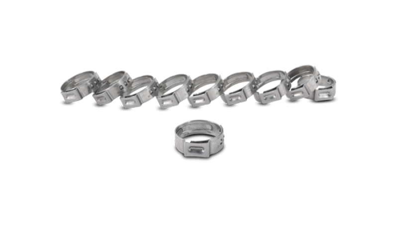 Vibrant One Ear Stepless Pinch Clamps 25.4-28.6mm clamping range (Pack of 10) SS 7mm band width - Image 4