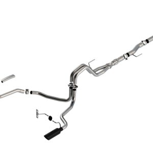 Borla F-150 2021 5.0L 4dr CC SB EC STB Lariat/KR/Platinm/LTD 3/2.25 SRE Cat-Back ATAK Black CHR Tips