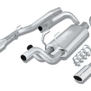 Borla 09-13 Dodge RAM 1500 5.7L CC/SB w/Fact Sngl Exh C/B 3x2.5in Single Round Rolled Split Rear