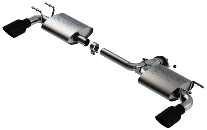 Borla 19-21 Mazda 3 Hatchback 2.0/2.5L NA S-Type Axle-back Black Chrome Tips - Image 2