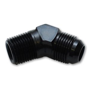 Vibrant -8AN to 3/8in NPT 45 Degree Elbow Adapter Fitting