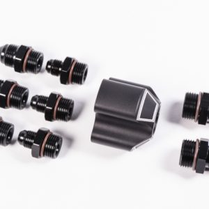 Radium Engineering 3 Into 1 Distribution Block w/ Fittings