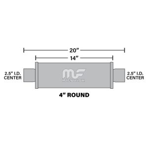 MagnaFlow Muffler Mag SS 14X4X4 2.5X2.5