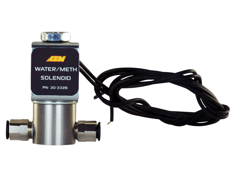 AEM Water/Methanol Injection System - High-Flow Low-Current WMI Solenoid - 200PSI 1/8in-27NPT In/Out - Image 2