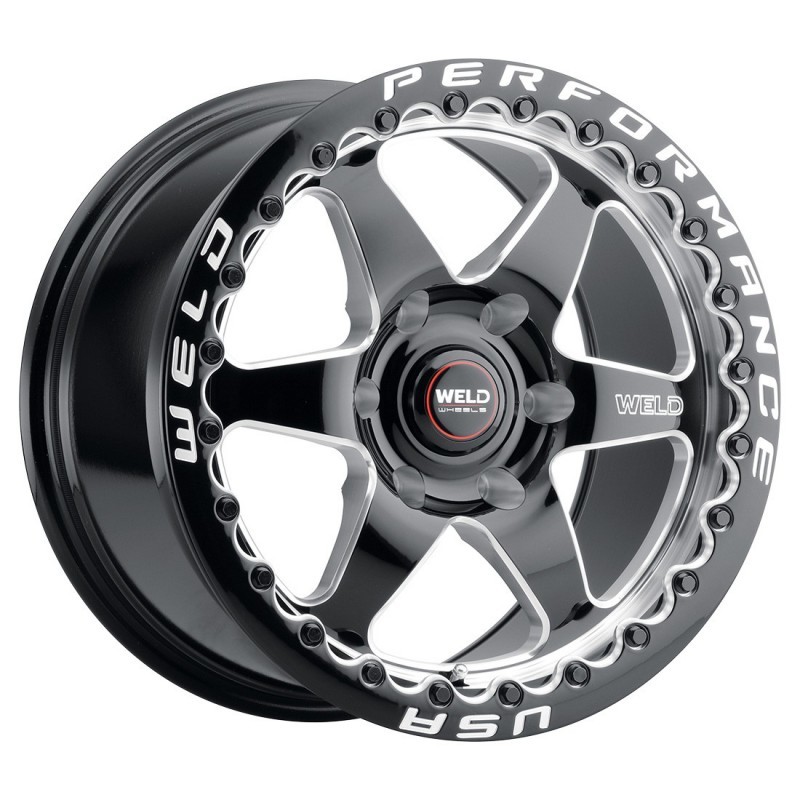 Weld S909 20x10 Ventura 6 Beadlock 6x139.7 ET38 BS7.00 Gloss BLK MIL DIA 106.1 - Image 2