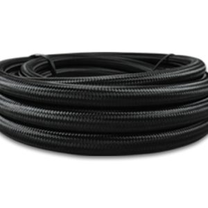 Vibrant -4 AN Black Nylon Braided Flex Hose w/ PTFE liner (20FT long)