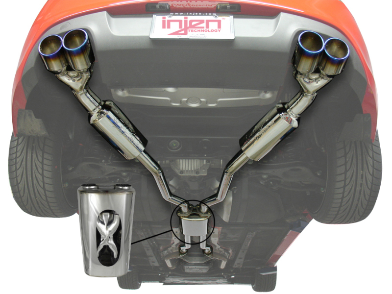 Injen 10-15 Hyundai Genesis Coupe 3.8L V6 SS CB Exhaust w/ Quad Titanium Tips - Image 4