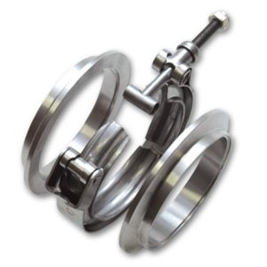 Vibrant AL V-B Flange Assembly for 4in OD Tubing incl 2 AL V-b flanges 1 SS V-B Clamp 1 Viton O-Ring