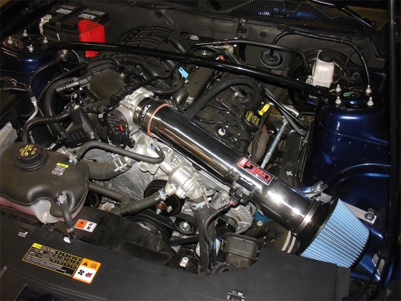 Injen 11-13 Ford Mustang V6 3.7L Polished Power-Flow Air Intake System - Image 3
