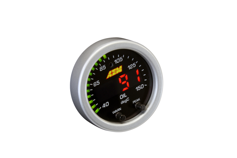 AEM X-Series Temperature 100-300F Gauge Kit (ONLY Black Bezel and Water Temp. Faceplate) - Image 3