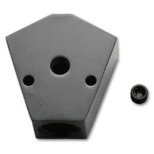 Vibrant Billet Aluminum Y-Block Fitting with 1/8in NPT Port - 3/8in NPT x 3/8in NPT x 3/8in NPT