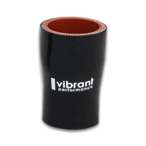 Vibrant Silicone Reducer Coupler 1.50in ID x 1.125in ID x 3.00in Long - Black